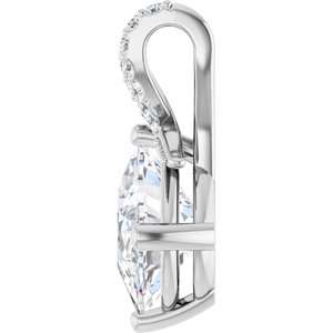 Continuum Sterling Silver 11x9 mm Elongated Cushion Pendant Mounting – image 5