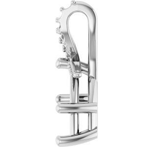 10K White Gold 12x8 mm Pear Pendant Mounting – image 6