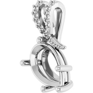 Sterling Silver 12x8 mm Pear Pendant Mounting – image 4