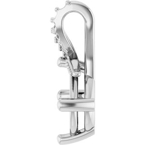 14K White Gold 9x7 mm Elongated Cushion Pendant Mounting – image 6