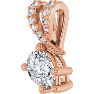 18K Rose Gold 6.5x4.5 mm Pear Pendant Mounting – image 3