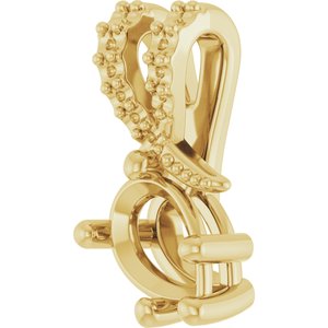 14K Yellow Gold 6.5x4.5 mm Pear Pendant Mounting – image 4