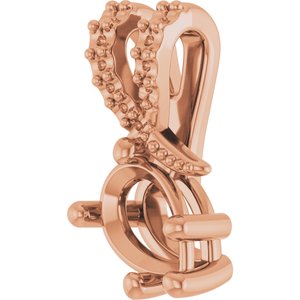 18K Rose Gold 6.5x4.5 mm Pear Pendant Mounting – image 4