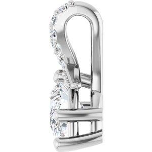 Sterling Silver 6.5x4.5 mm Pear Pendant Mounting – image 5