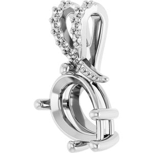Continuum Sterling Silver 10x7 mm Pear Pendant Mounting – image 4