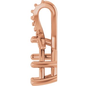 14K Rose Gold 10.5x5.5 mm Pear Pendant Mounting – image 6