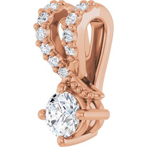 10K Rose Gold 3.2 mm Round Pendant Mounting – image 3
