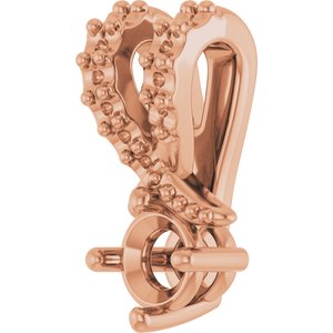 10K Rose Gold 3.2 mm Round Pendant Mounting – image 4