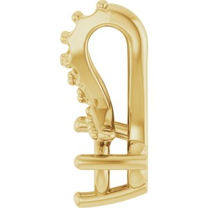 14K Yellow Gold 3.2 mm Round Pendant Mounting – image 6