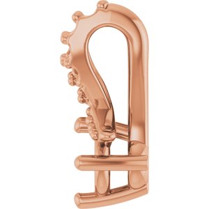 18K Rose Gold 3.2 mm Round Pendant Mounting – image 6