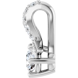 14K X1 White Gold 3.2 mm Round Pendant Mounting – image 5