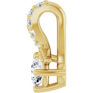 18K Yellow Gold 3.2 mm Round Pendant Mounting – image 5