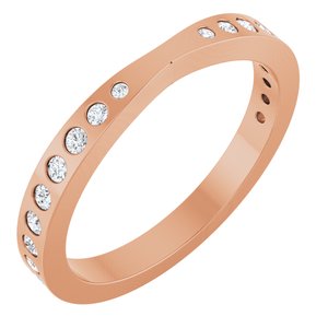 1/4 Ctw Natural Diamond Pinched Contour Band