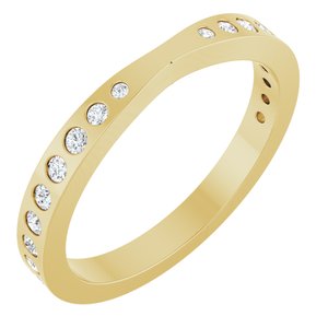 1/4 Ctw Lab-Grown Diamond Pinched Contour Band
