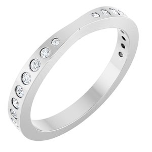 1/4 Ctw Lab-Grown Diamond Pinched Contour Band
