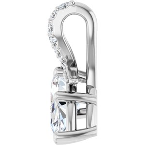 10K White Gold 10.5x5.5 mm Marquise Pendant Mounting – image 5