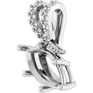 10K White Gold 10.5x5.5 mm Marquise Pendant Mounting – image 4