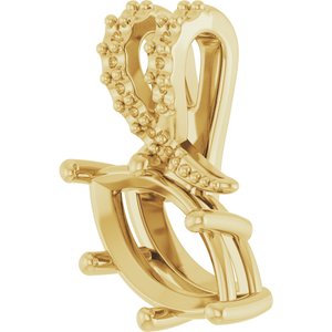 14K Yellow Gold 10.5x5.5 mm Marquise Pendant Mounting – image 4