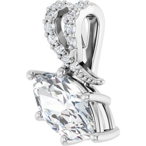 Continuum Sterling Silver 10.5x5.5 mm Marquise Pendant Mounting – image 3