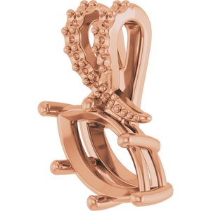 14K Rose Gold 10.5x5.5 mm Marquise Pendant Mounting – image 4
