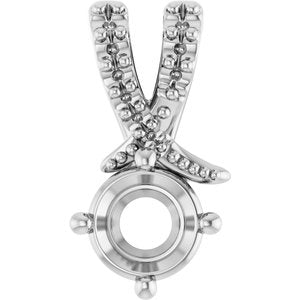 Sterling Silver 4.8 mm Round Pendant Mounting – image 2