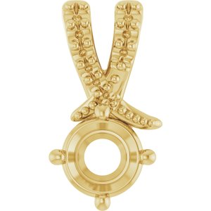 10K Yellow Gold 4.8 mm Round Pendant Mounting – image 2
