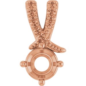 10K Rose Gold 4.8 mm Round Pendant Mounting – image 2