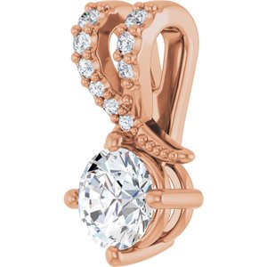 10K Rose Gold 4.8 mm Round Pendant Mounting – image 3