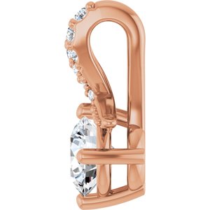 10K Rose Gold 4.8 mm Round Pendant Mounting – image 5