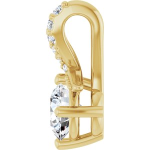 14K Yellow Gold 4.8 mm Round Pendant Mounting – image 5
