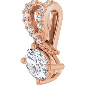 10K Rose Gold 5x3.5 mm Oval Pendant Mounting – image 3