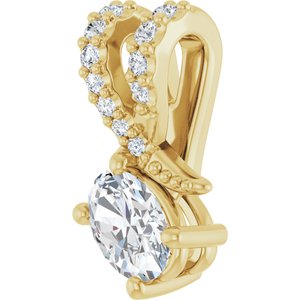 10K Yellow Gold 5x3.5 mm Oval Pendant Mounting – image 3
