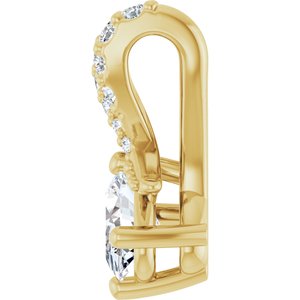 14K Yellow Gold 5x3.5 mm Oval Pendant Mounting – image 5