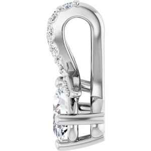 18K White Gold 5x3.5 mm Oval Pendant Mounting – image 5