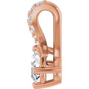 14K Rose Gold 5x3.5 mm Oval Pendant Mounting – image 5