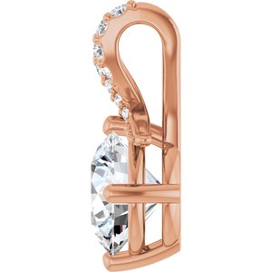 10K Rose Gold 8 mm Round Pendant Mounting – image 5