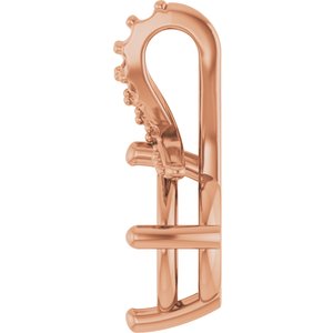 18K Rose Gold 8 mm Round Pendant Mounting – image 6