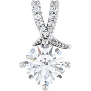 Platinum 8 mm Round Pendant Mounting