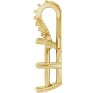 10K Yellow Gold 9.4 mm Round Pendant Mounting – image 6
