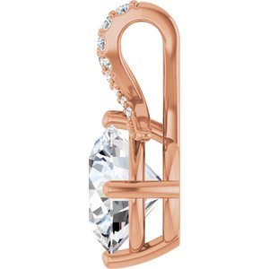 14K Rose Gold 9.4 mm Round Pendant Mounting – image 5