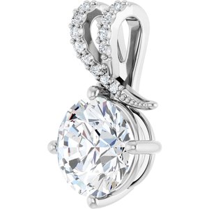 14K X1 White Gold 9.4 mm Round Pendant Mounting – image 3