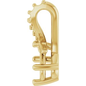 18K Yellow Gold 6x4 mm Oval Pendant Mounting – image 6