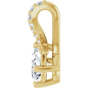18K Yellow Gold 6x4 mm Oval Pendant Mounting – image 5