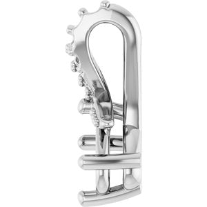 18K White Gold 6x4 mm Oval Pendant Mounting – image 6