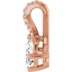 18K Rose Gold 6x4 mm Oval Pendant Mounting – image 5