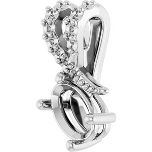 Platinum 6x4 mm Oval Pendant Mounting – image 4