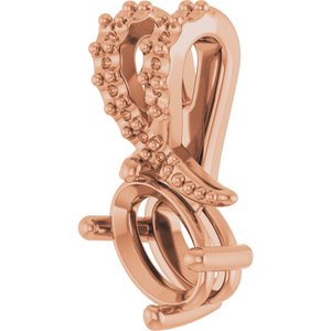 18K Rose Gold 6x4 mm Oval Pendant Mounting – image 4