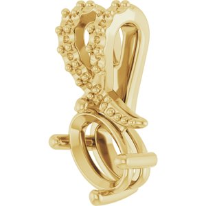 14K Yellow Gold 6x4 mm Oval Pendant Mounting – image 4