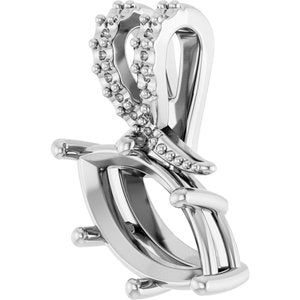 10K White Gold 12x6 mm Marquise Pendant Mounting – image 4