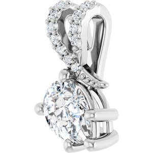 10K White Gold 7x5 mm Pear Pendant Mounting – image 3